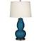 Color Plus Double Gourd 28 3/4" High Oceanside Blue Table Lamp