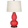 2_Color Plus Double Gourd 28 3/4" High Poppy Red Table Lamp
