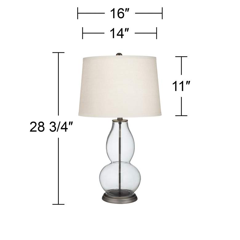 Image 4 Color Plus Double Gourd 28 3/4" High Poppy Red Table Lamp more views
