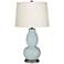 Color Plus Double Gourd 28 3/4" High Rain Blue Table Lamp