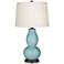Color Plus Double Gourd 28 3/4" High Raindrop Blue Table Lamp