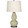 Color Plus Double Gourd 28 3/4" High Sage Green Table Lamp