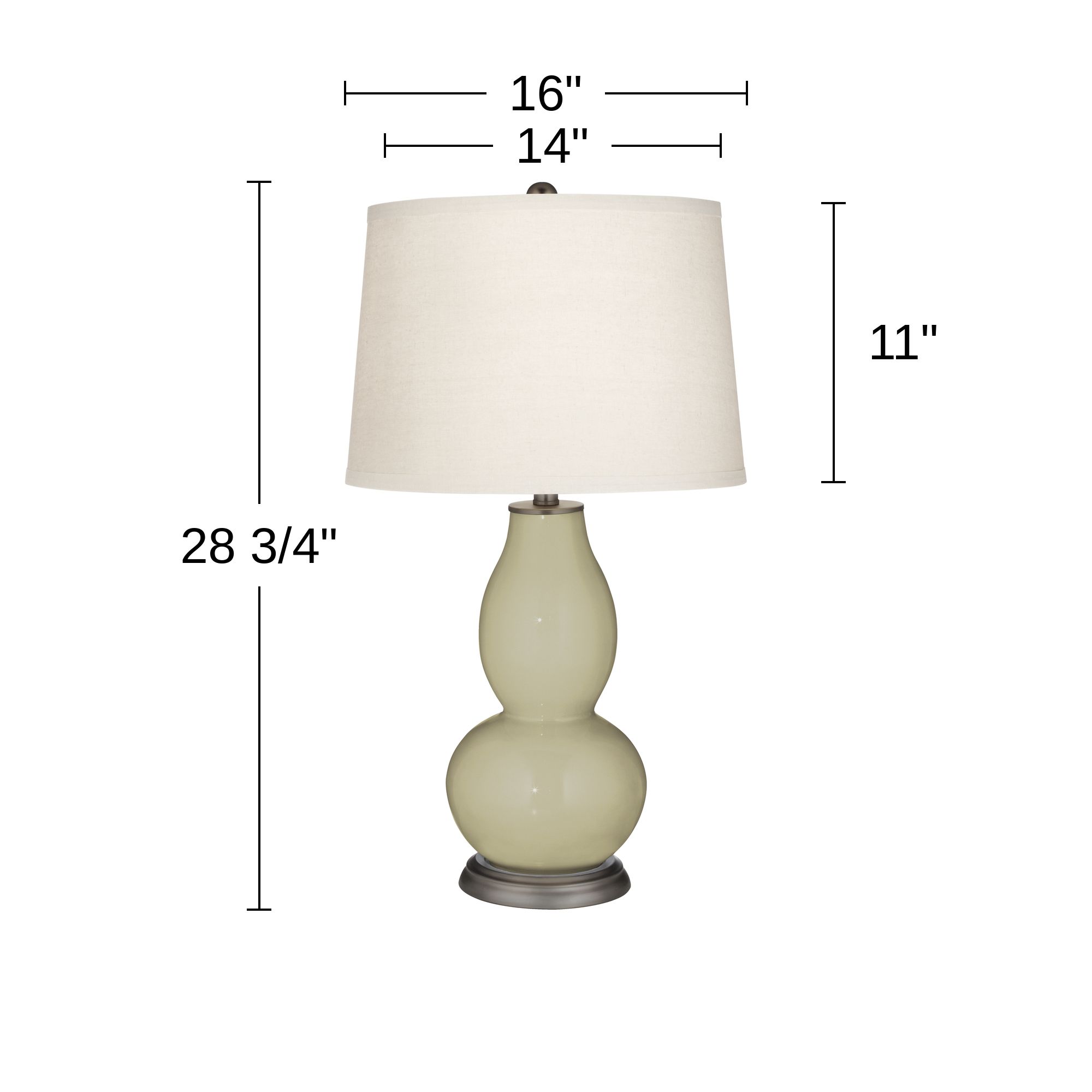 Image 3 Color Plus Double Gourd 28 3/4" High Sage Green Table Lamp more views