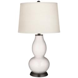 Color Plus Double Gourd 28 3/4" High Smart White Table Lamp