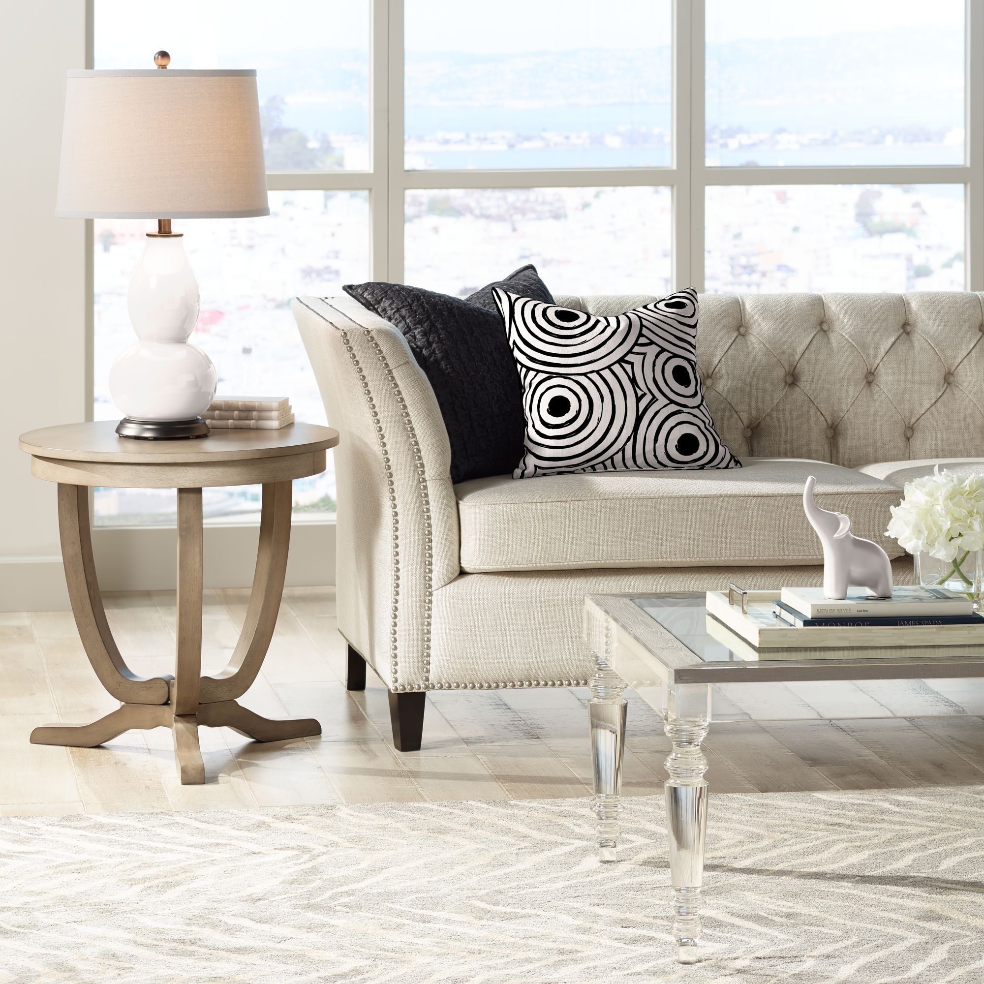 Image 3 Color Plus Double Gourd 28 3/4" High Smart White Table Lamp more views