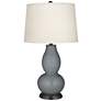 2_Color Plus Double Gourd 28 3/4" High Software Gray Table Lamp
