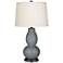 Color Plus Double Gourd 28 3/4" High Software Gray Table Lamp