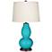 Color Plus Double Gourd 28 3/4" High Surfer Blue Table Lamp