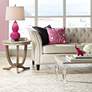 Thumbnail3 of Color Plus Double Gourd 28 3/4" High Vivacious Pink Table Lamp more views