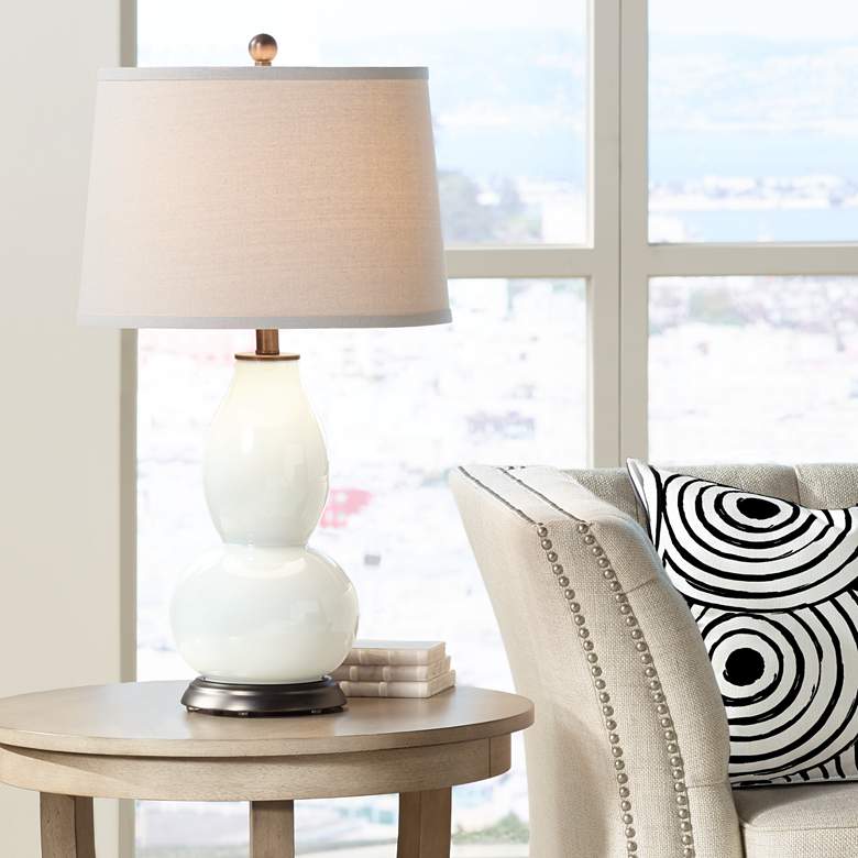 Image 1 Color Plus Double Gourd 28 3/4" High West Highland White Table Lamp