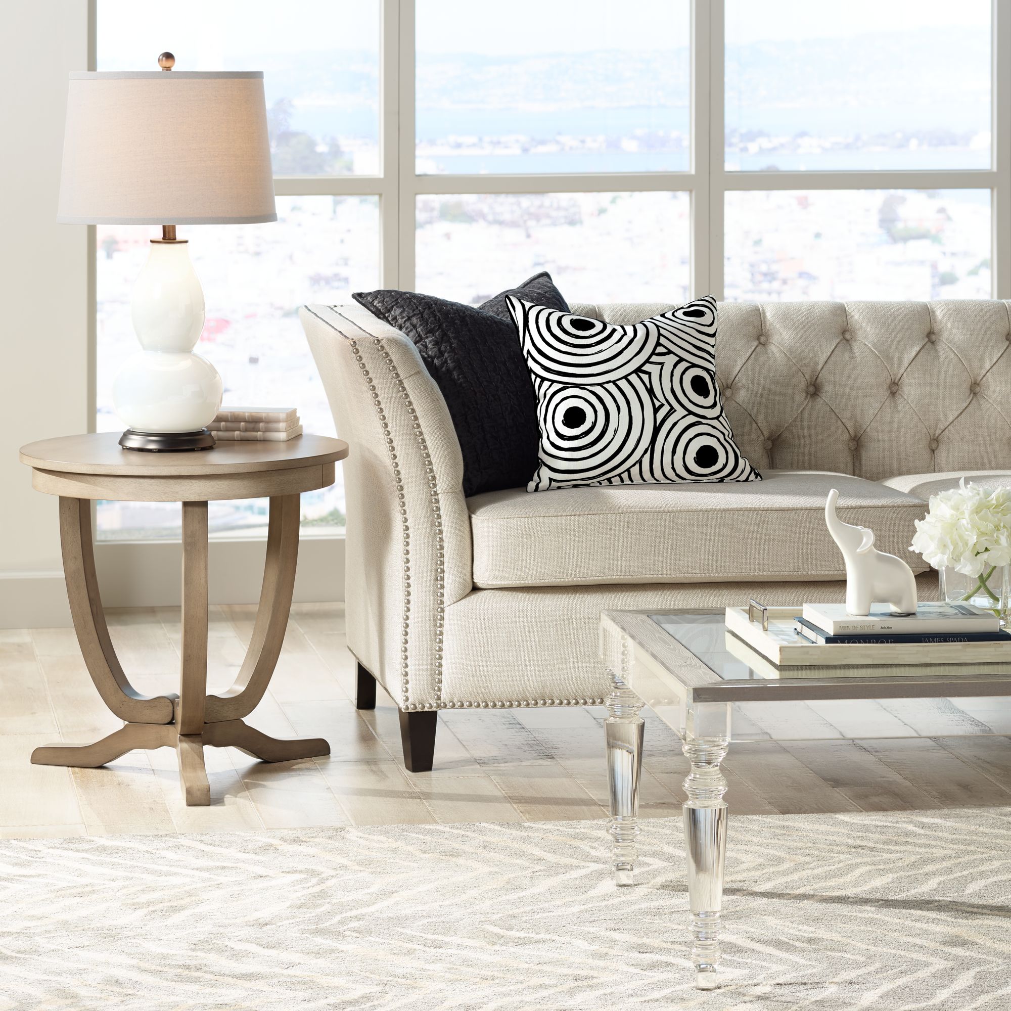 Image 3 Color Plus Double Gourd 28 3/4" High West Highland White Table Lamp more views