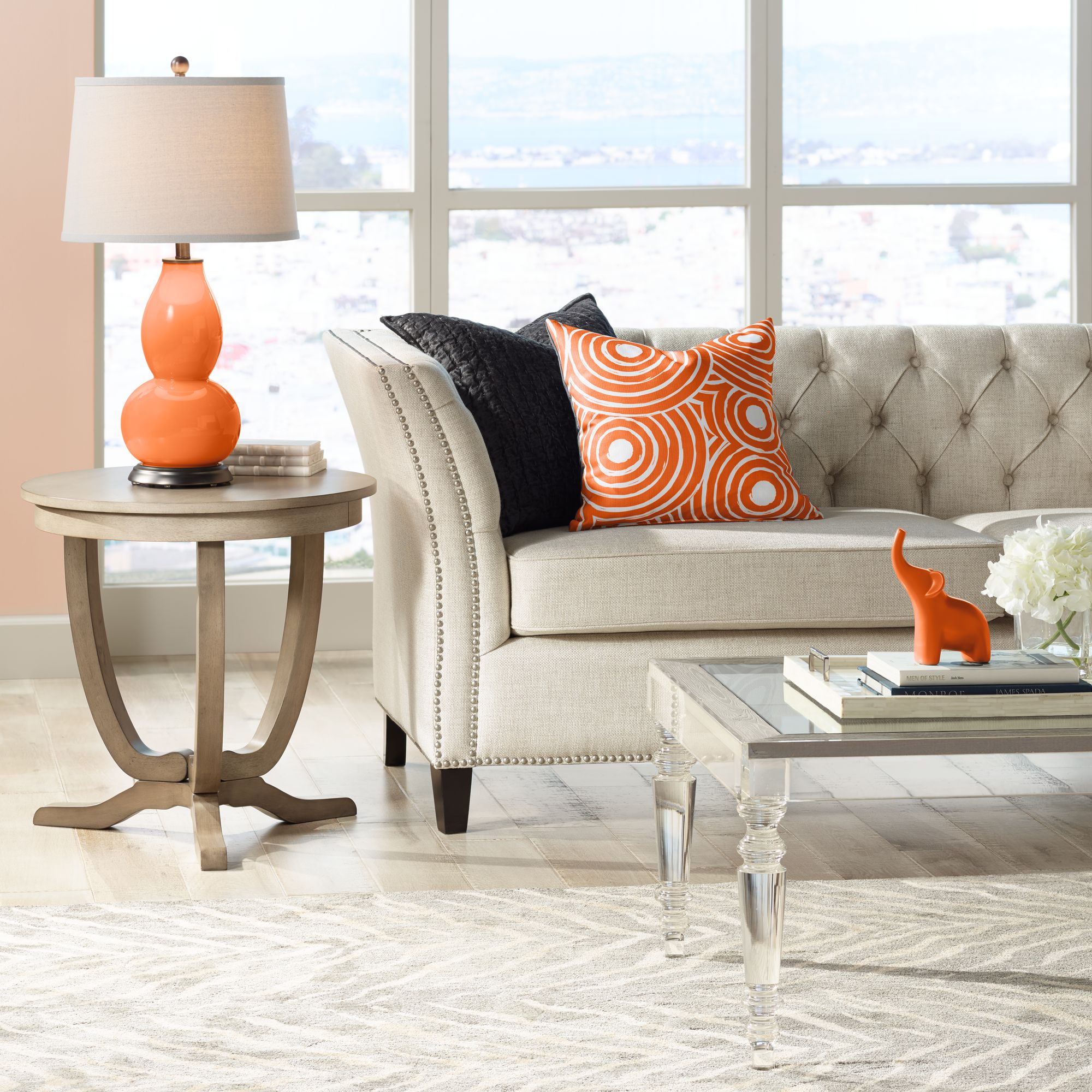 Image 3 Color Plus Double Gourd 28 3/4" Invigorate Orange Table Lamp more views