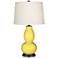 Color Plus Double Gourd 28 3/4" Lemon Twist Yellow Table Lamp