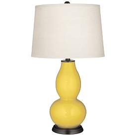 Image2 of Color Plus Double Gourd 28 3/4" Lemon Zest Yellow Table Lamp