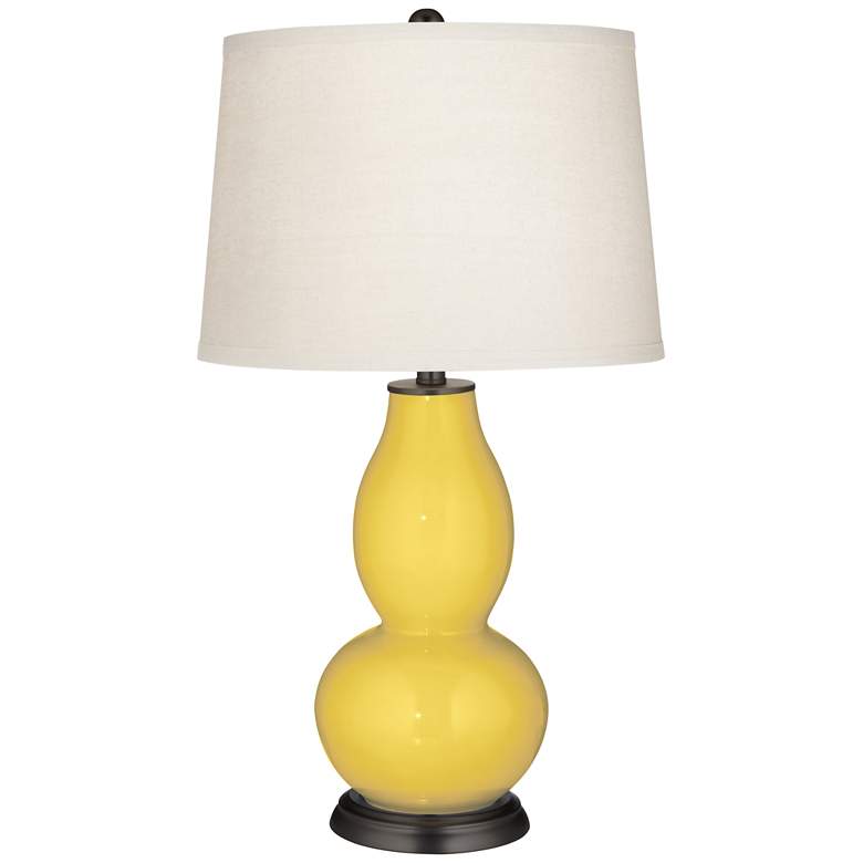 Image 2 Color Plus Double Gourd 28 3/4" Lemon Zest Yellow Table Lamp