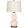 Color Plus Double Gourd 28 3/4" Linen Pink Glass Table Lamp