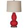 Color Plus Double Gourd 28 3/4" Linen Shade Ribbon Red Table Lamp
