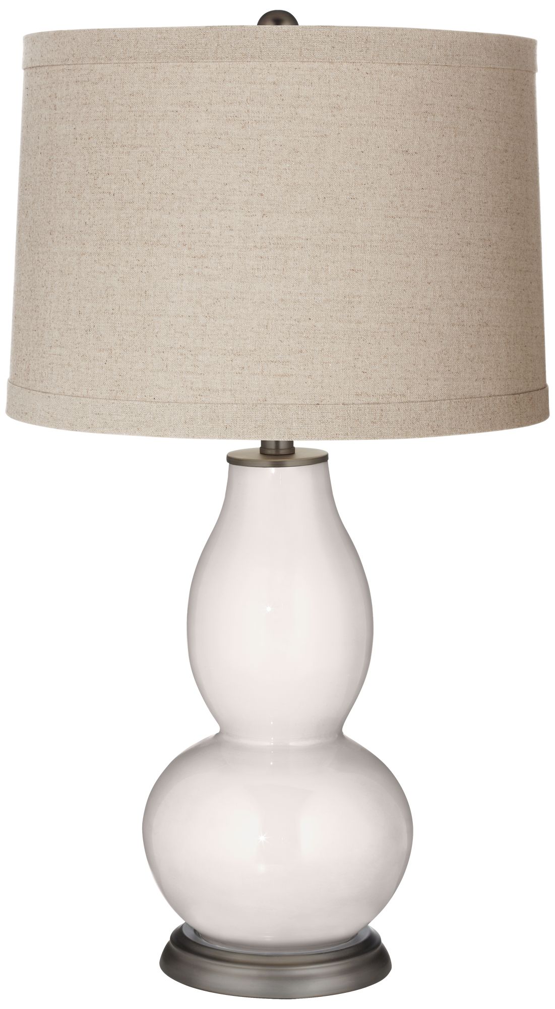 Image Color Plus Double Gourd 28 3/4" Linen Shade Smart White Table Lamp