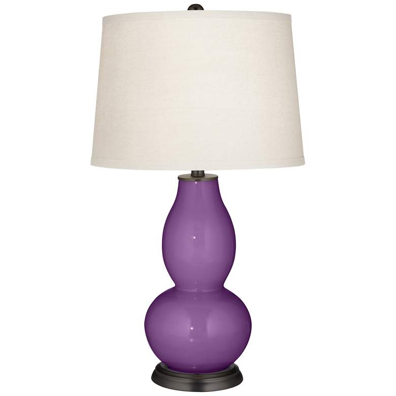 Image 2 Color Plus Double Gourd 28 3/4" Passionate Purple Table Lamp