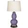 Color Plus Double Gourd 28 3/4" Purple Haze Table Lamp with USB Base