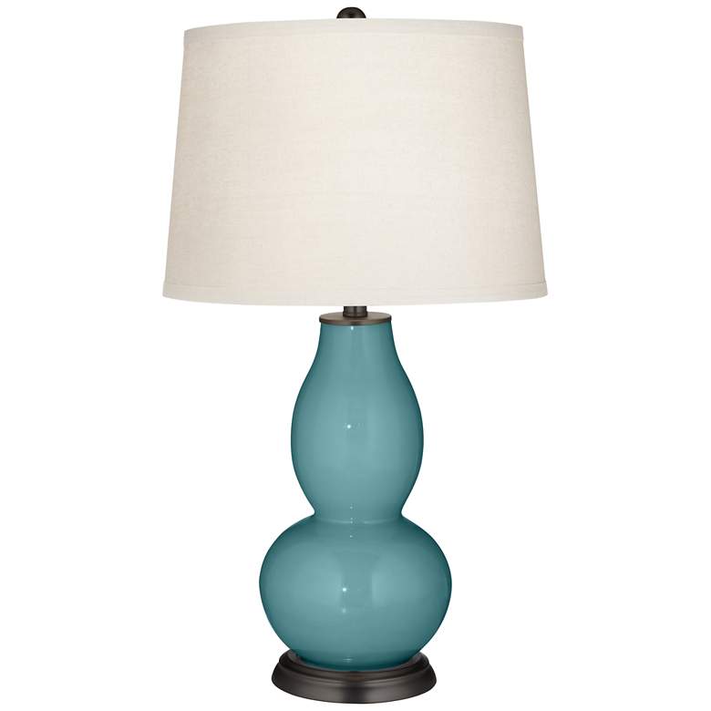Image 3 Color Plus Double Gourd 28 3/4" Reflecting Pool Blue Table Lamp