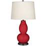Color Plus Double Gourd 28 3/4" Ribbon Red Table Lamp