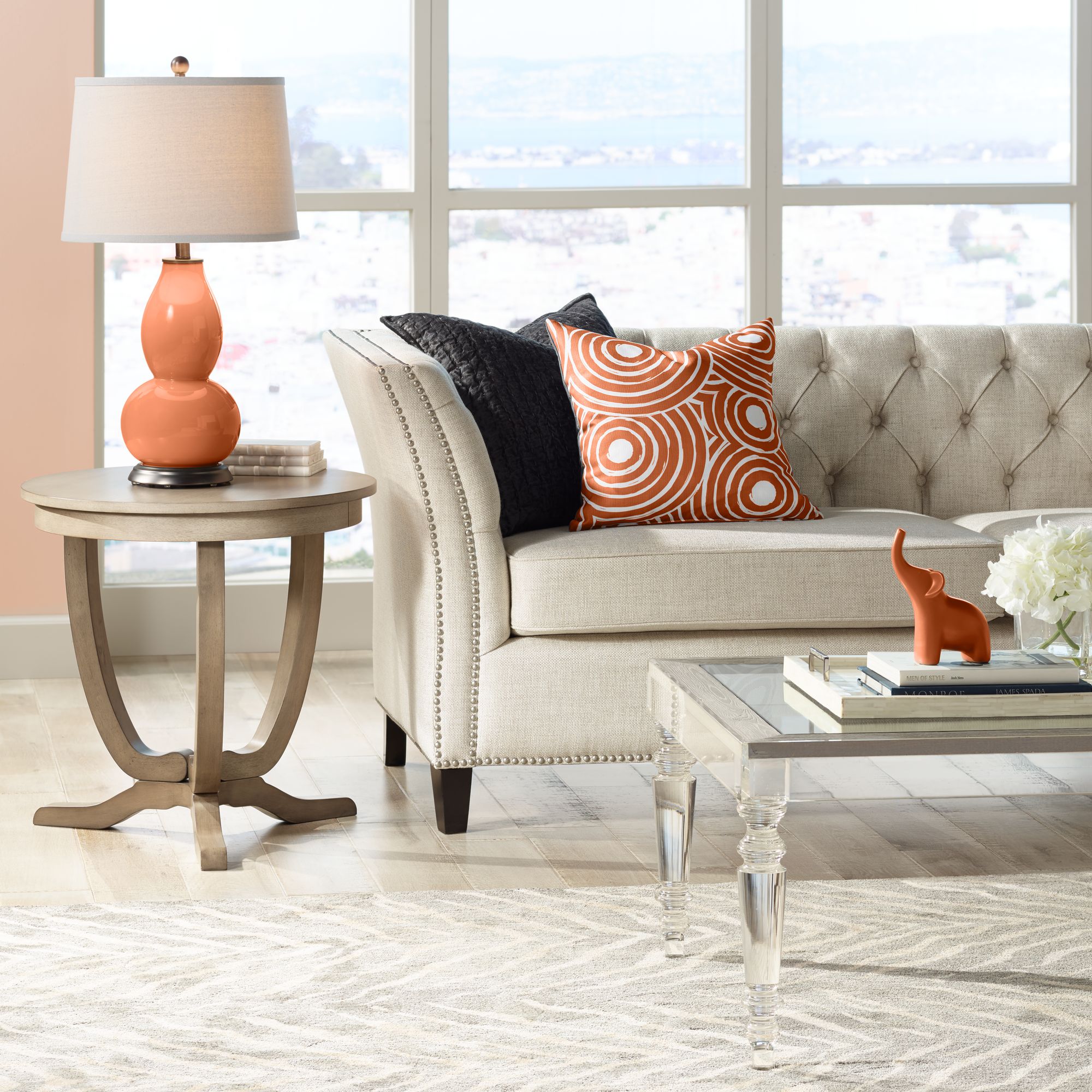 Image 3 Color Plus Double Gourd 28 3/4" Robust Orange Table Lamp more views