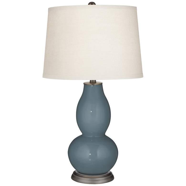 Image 2 Color Plus Double Gourd 28 3/4" Smoky Blue Table Lamp