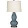 Color Plus Double Gourd 28 3/4" Smoky Blue Table Lamp