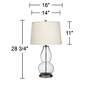 Thumbnail4 of Color Plus Double Gourd 28 3/4" Smoky Blue Table Lamp more views