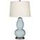 Color Plus Double Gourd 28 3/4" Take Five Blue Table Lamp