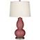Color Plus Double Gourd 28 3/4" Toile Red Table Lamp