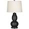 Color Plus Double Gourd 28 3/4" Tricorn Black Glass Table Lamp