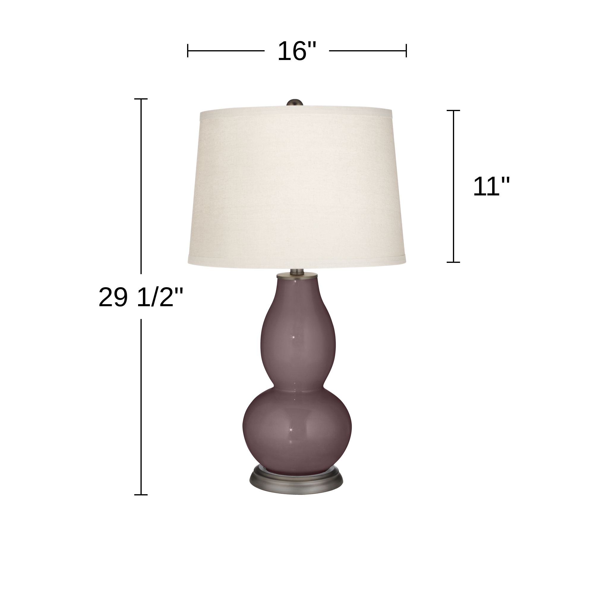 Image 3 Color Plus Double Gourd 28 3/4" Vine Lace Shade Poetry Plum Table Lamp more views
