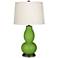 Color Plus Double Gourd 28 3/4" White Shade Rosemary Green Table Lamp