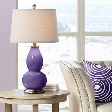 Color Plus Double Gourd 28 3/4" Izmir Purple Table Lamp