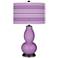 Color Plus Double Gourd 29 1/2" Bold Stripe African Violet Table Lamp