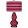 Color Plus Double Gourd 29 1/2" Bold Stripe Antique Red Table Lamp