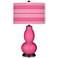 Color Plus Double Gourd 29 1/2" Bold Stripe Blossom Pink Table Lamp