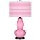Color Plus Double Gourd 29 1/2" Bold Stripe Candy Pink Table Lamp
