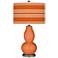 Color Plus Double Gourd 29 1/2" Bold Stripe Celosia Orange Table Lamp