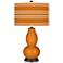 Color Plus Double Gourd 29 1/2" Bold Stripe Cinnamon Spice Table Lamp