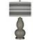 Color Plus Double Gourd 29 1/2" Bold Stripe Gauntlet Gray Table Lamp
