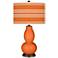 Color Plus Double Gourd 29 1/2" Bold Stripe Invigorate Orange Lamp