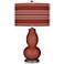 Color Plus Double Gourd 29 1/2" Bold Stripe Madeira Red Table Lamp