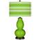 Color Plus Double Gourd 29 1/2" Bold Stripe Neon Green Table Lamp