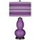 Color Plus Double Gourd 29 1/2" Bold Stripe Passionate Purple Lamp