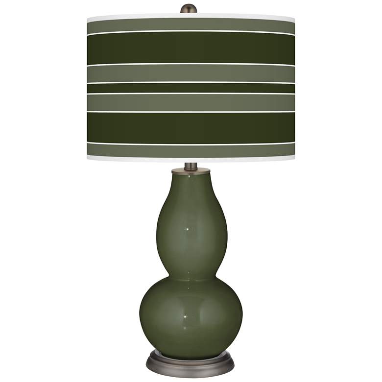 Image 1 Color Plus Double Gourd 29 1/2" Bold Stripe Secret Garden Green Table