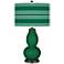 Color Plus Double Gourd 29 1/2" Bold Stripe Shade Greens Table Lamp