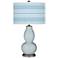 Color Plus Double Gourd 29 1/2" Bold Stripe Take Five Blue Table Lamp